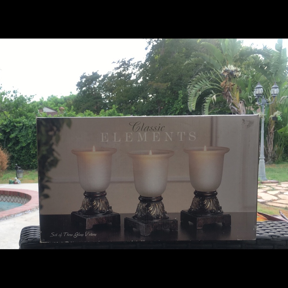 A set of 3 candle votives